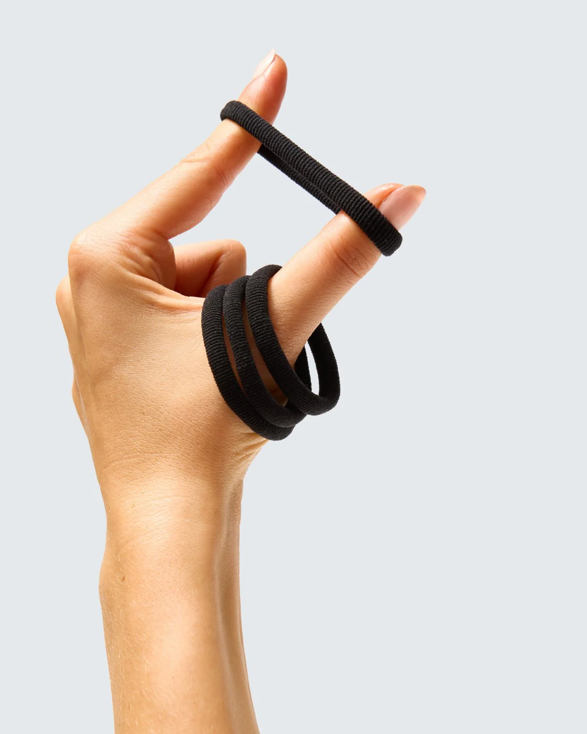 Elastic Hair Ties, 20-Pack, Black - Image 2