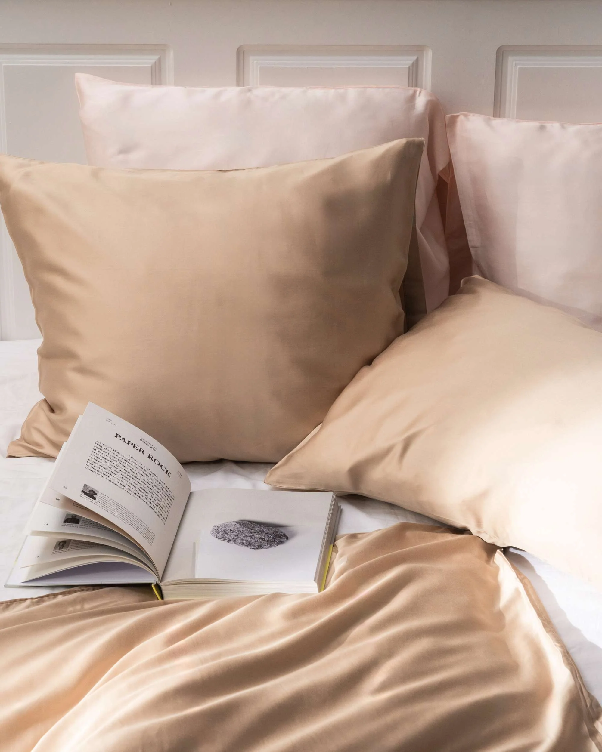 Silky Bamboo Pillowcase, Latte - Image 3
