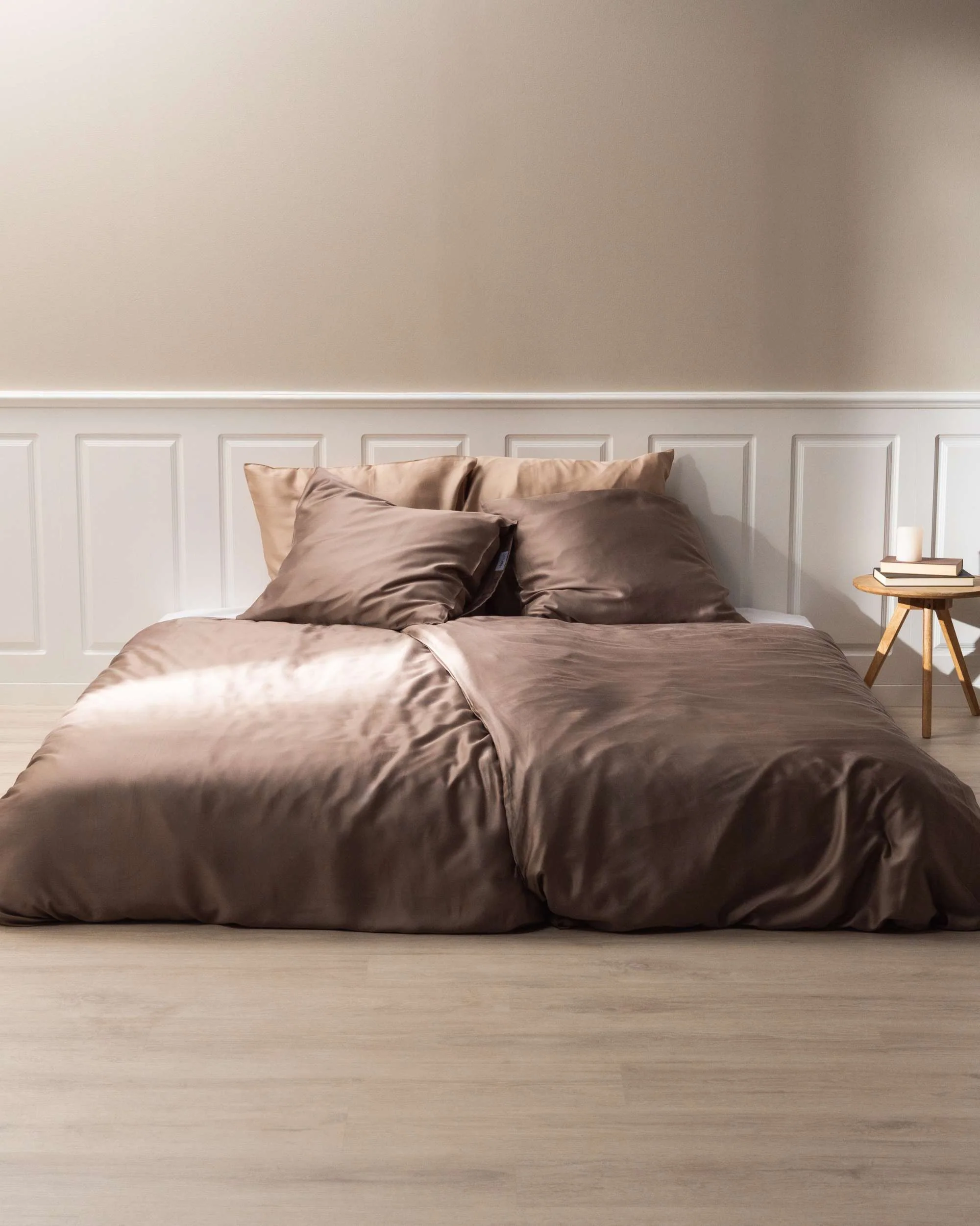 Silky Bamboo Duvet Cover, Mocha - Image 2