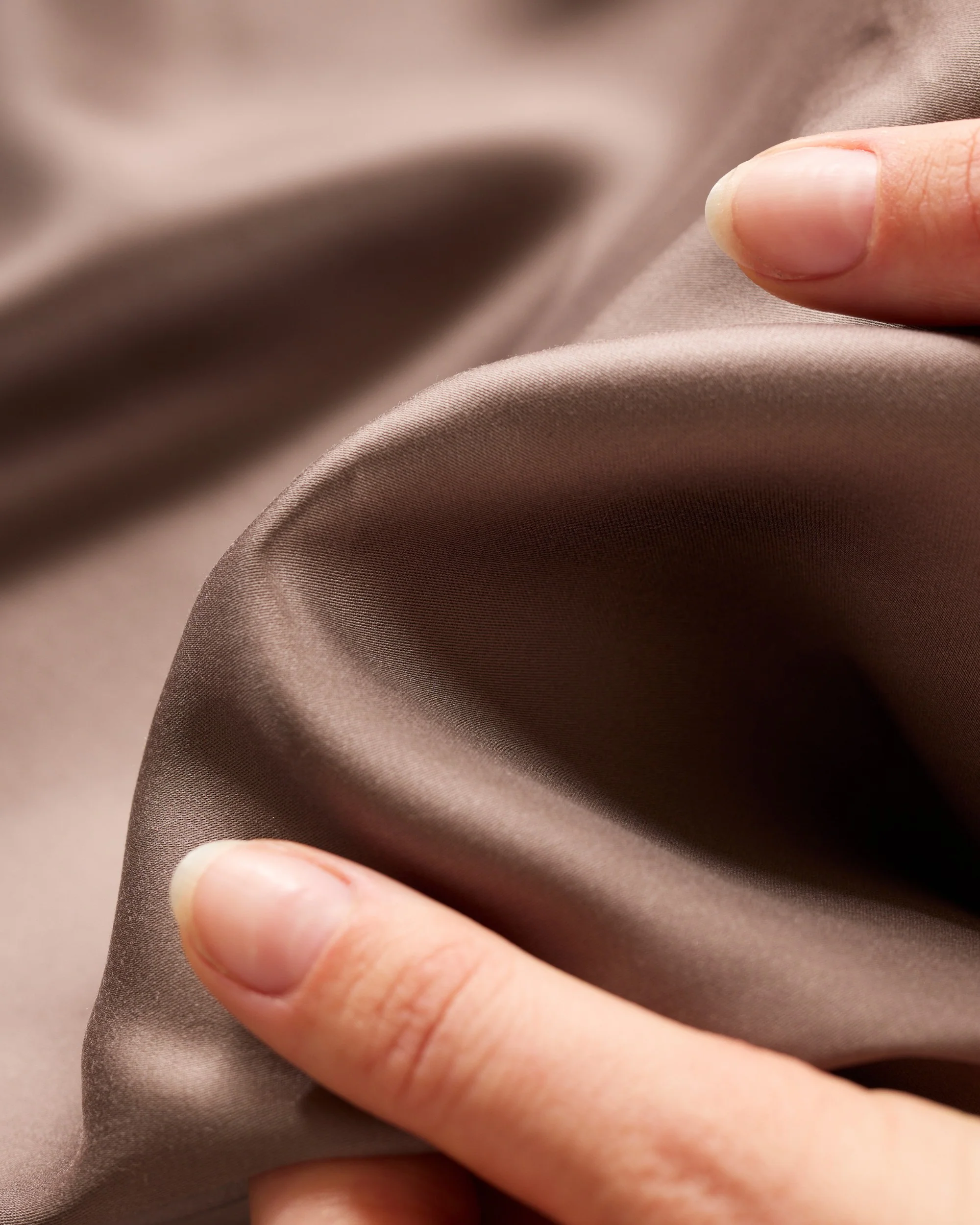 Silky Bamboo Duvet Cover, Mocha - Image 4