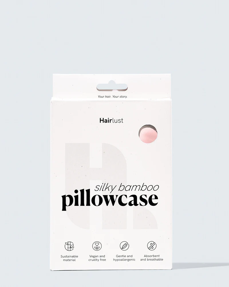 Silky Bamboo Pillowcase, Powder Pink - Image 2